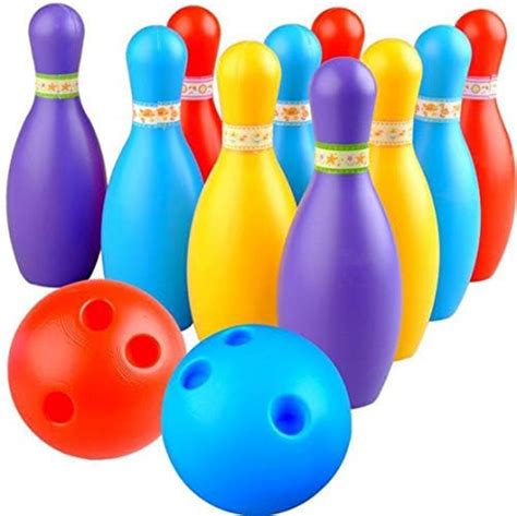 BKDT Marketing Bowling Toy Set With 10 Bottles And 2 Balls Bowling Game ...