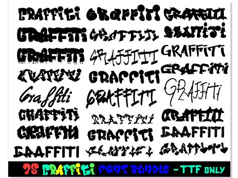 25 Graffiti Fonts TTF - Graffiti Font Bundle, Graffiti lette | Inspire ...