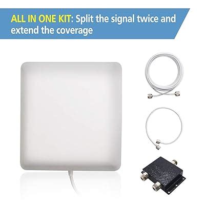 Buy HiBoost Wall Mount Panel Antenna and 2 Way Splitter Kit for Signal ...