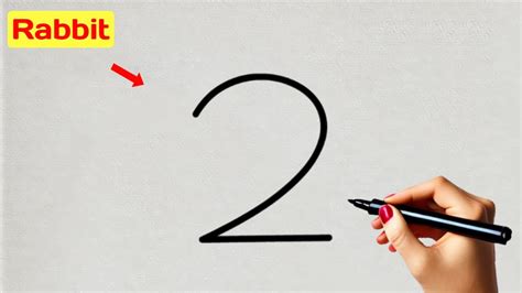 Image result for Drawing Rabbits Using Number 2