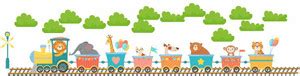 CVANU 30 Enjoy This Beautiful Cute Cartoon Animals Wall Sticker/ Vinyl ...