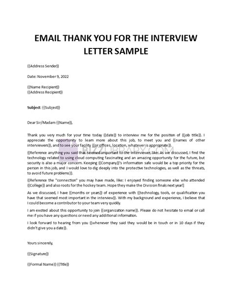 Thank You Email After Interview 的图像结果
