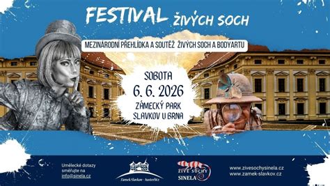 Festival živých soch a bodyartu 2026, Zámek Slavkov - Austerlitz, Brno ...