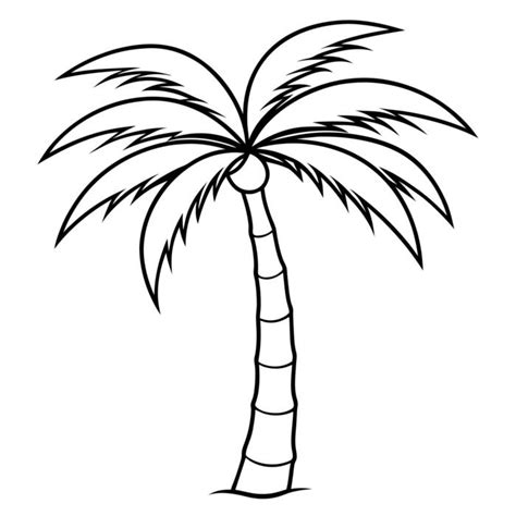 Image result for Simple Color Vector Drawing Palm Tree