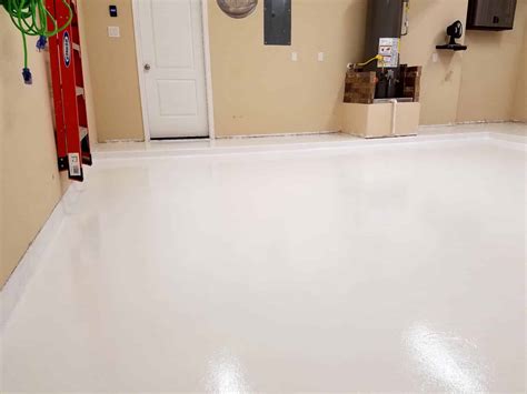White Garage Floor Coating - Polyurea - Garage Flooring LLC