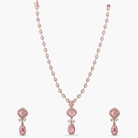 Buy Blush Nakshatra CZ Necklace Set | Tarinika – Tarinika India