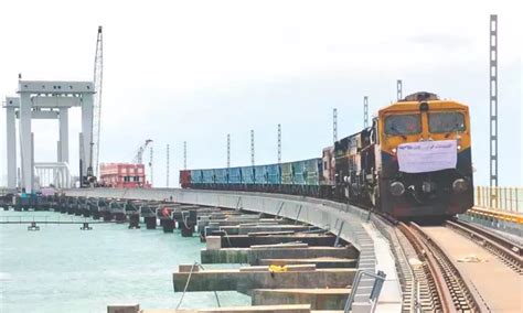 Load deflection tests held on new Pamban rail bridge