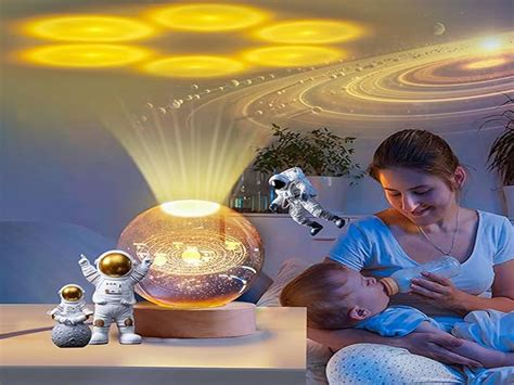 Buy GITGRNTH 3D Galaxy Crystal Ball Night Lamp,Solar System Crystal ...