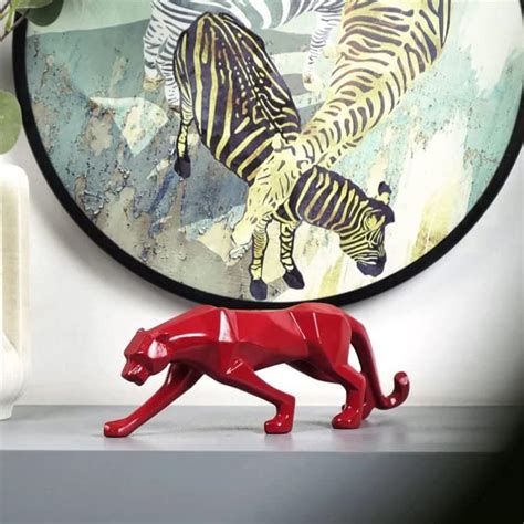 Buy Maheshwari Panther Statue Showpiece Animal Figurines/Big Animals ...