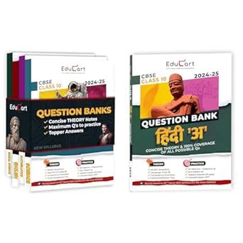 Educart CBSE Class 10 Question Bank 2024-25 Bundle (Science ...