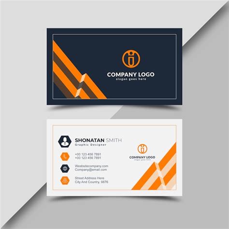 Name card design elegant template | Premium Vector