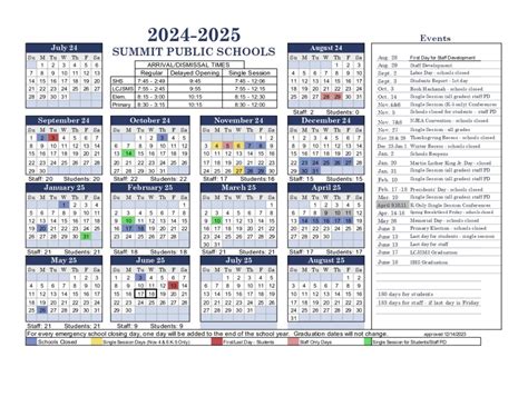 Summit Public Schools Calendar 2025-2026 [School District]