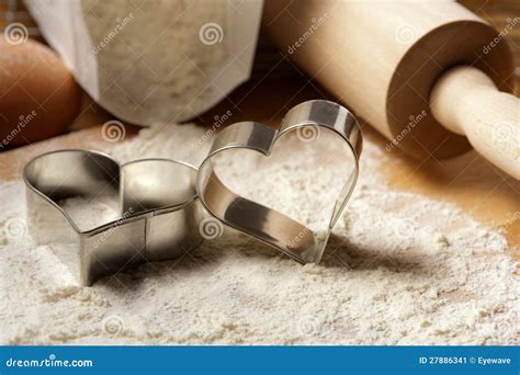 Heart Shaped Cookie Cutters Stock Image - Image of heart, utensil: 27886341