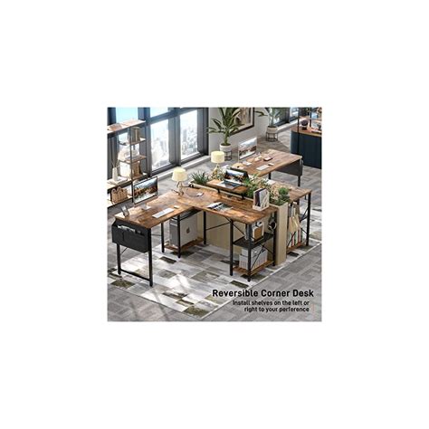 Buy Aheaplus L Shaped Desk with Outlet and USB Charging Port, L-Shaped ...