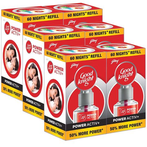 Good knight Power Activ+ Liquid Vapourizer Refill - (Pack of 6), 45 ml ...