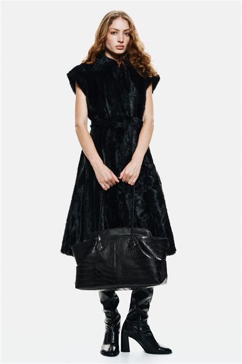 Shopper - Black/Crocodile pattern - Ladies | H&M IN