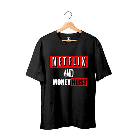 Buy Netflix and Money Heist Printed T-shirt Online in India | Teeshood ...