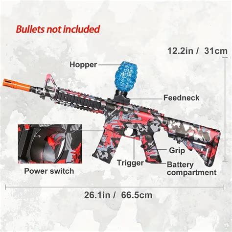 KTRS ENTERPRISE Gel Gun Electric Gun Toy with Gel Beads Bullet M416 ...