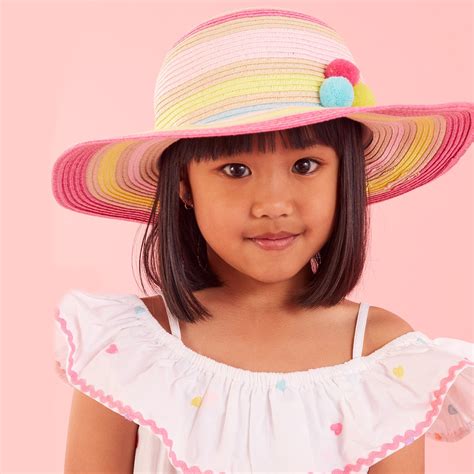 Buy Stripe Floppy Hat For 7 to 12 Years - Accessorize India