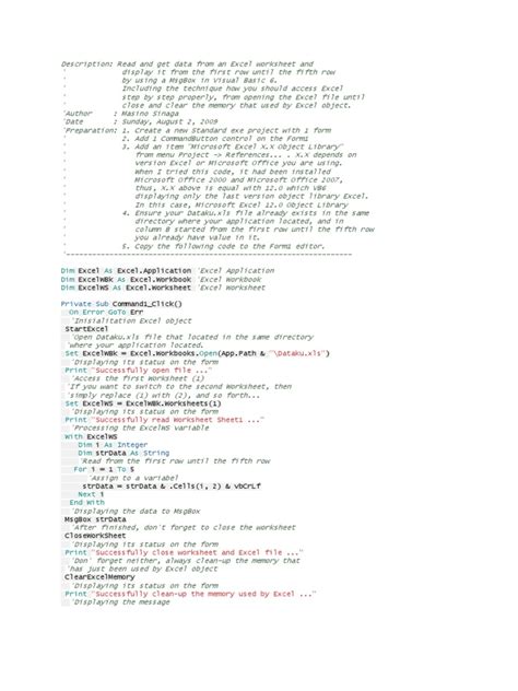 VB 2012 How to Read a File Excel File Using Visual Basic 的图像结果