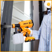 INGCO 20V Cordless Spray Gun, Spray Paint Machine, 800Ml, 600 Ml/Min ...