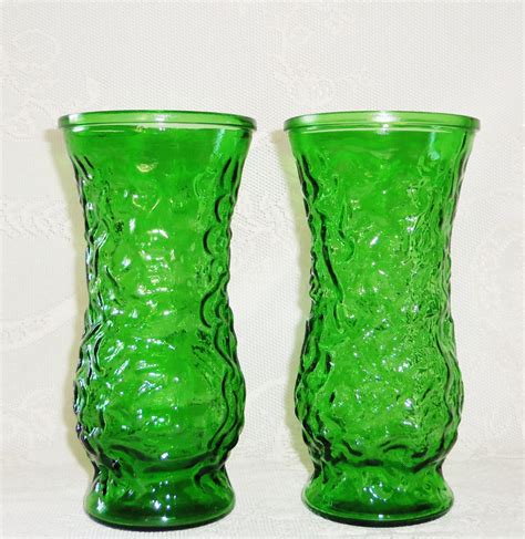 Vintage Green Glass Vase