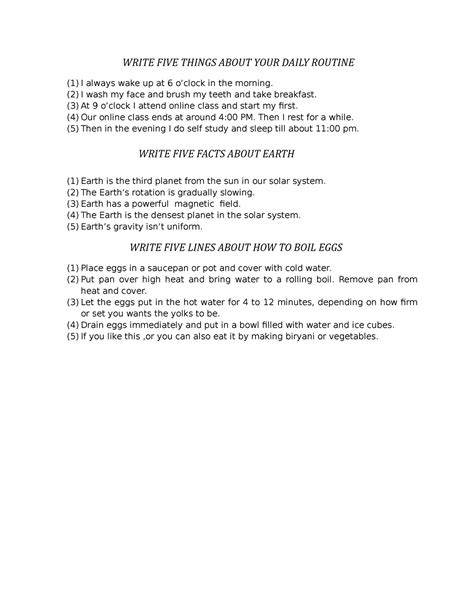 Bikki singh (electronics engg) - WRITE FIVE THINGS ABOUT YOUR DAILY ...