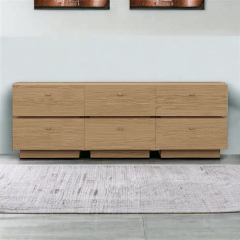 Shop Haines Oak Wood Large TV Unit In Natural Finish | Nismaya Decor ...