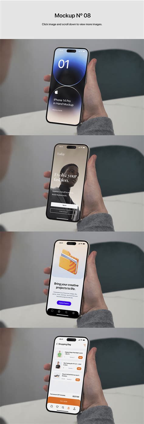 22 iPhone 14 Pro In Hand Mockups - PSD :: Behance