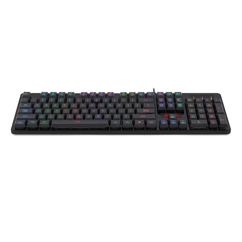 Redragon dyaus k509 wired semi mechanical gaming keyboard with 7 rgb ...