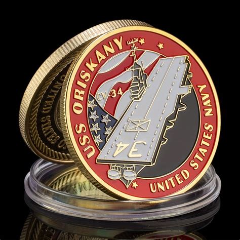 US Navy CV 157 Independence Aircraft Carrier Gold Plated Coin – CRAZE
