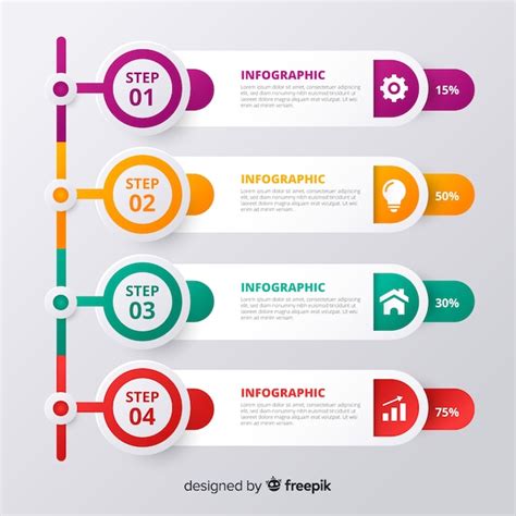Abstract infographic stappenontwerp | Gratis Vector