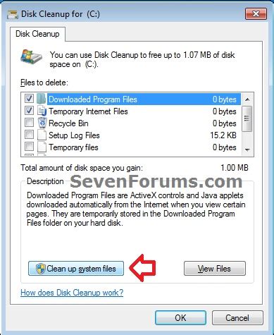Image result for Windows 7 Disk Cleanup