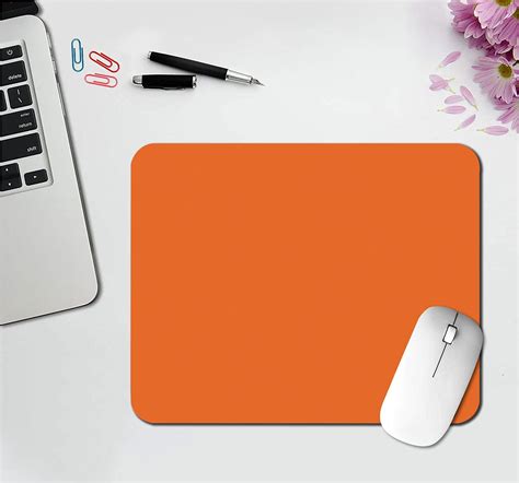 Khakee Orange Colour Designer Mouse Pad Anti Skid for Laptops and ...
