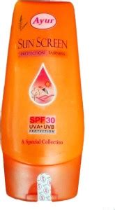 Ayur Sunscreen - SPF 30 PA+ Sun Screen Lotion 100 ML - Price in India ...