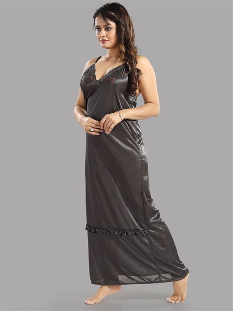 Be You Maxi Shoulder Straps Wrap Nightdress Nightdress – beyoufashions.in
