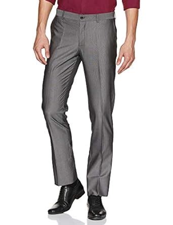 blackberrys Men's Skinny Fit Formal Trousers (NL-Trump_Grey_30W x 33L ...