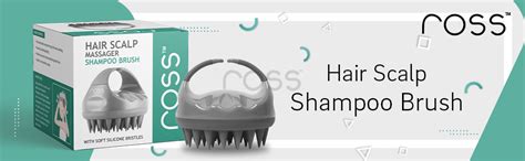 Ross Hair Scalp Manual Massager Shampoo Hair Brush with Soft Silicone ...