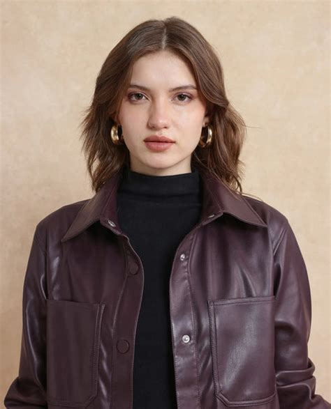 Rareism Women's Nemer Maroon Polyester Spread Collar Plain Cuffed Slee