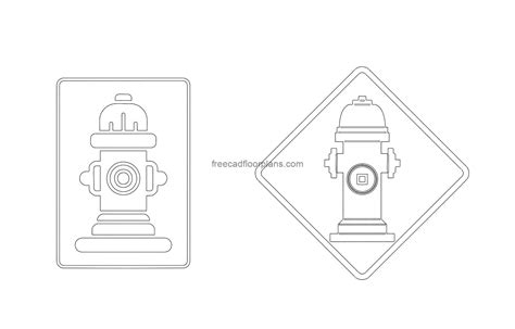 Fire Hydrant Symbols - Free CAD Drawings