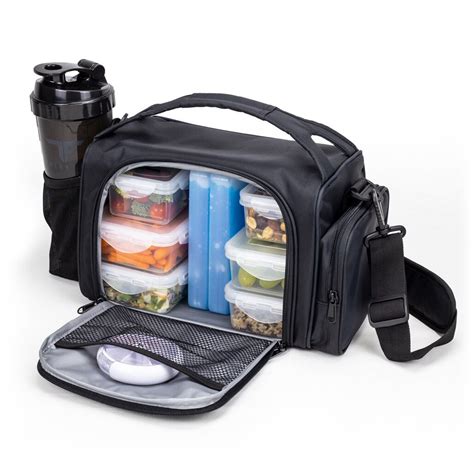 Black Meal Prep Lunch Bag Set – ThinkFit