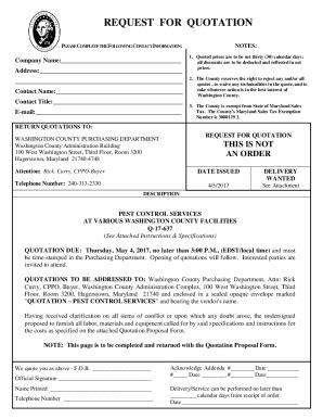 Fillable Online How to Write an RFQ: Templates, Examples and Process ...