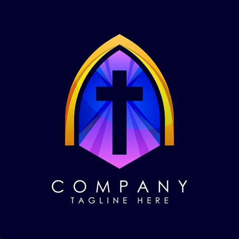 Church logo. Christian sign symbols. The Cross of Jesus – MasterBundles