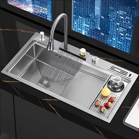 Kitchen Sink,New Stainless Steel Waterfall Sink,Stainless Steel Bar ...