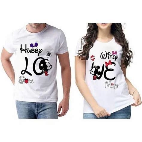 Couple T Shirt - Couples Printed Polyester T Shirt Manufacturer from Noida