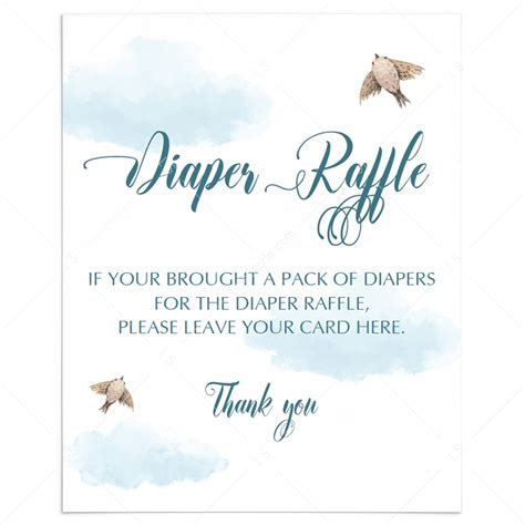 Diaper Raffle Wording