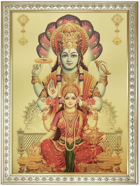 JB Creations Mata Laxmi Beautiful Painting Digital Reprint 18 inch x 18 ...