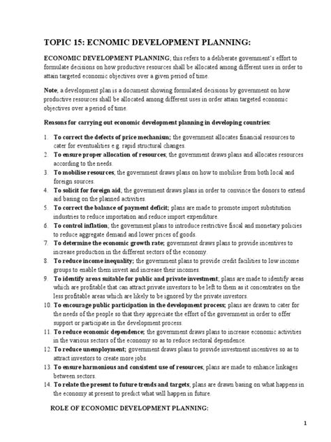 Local Economic Development Plan Sample Document 的图像结果