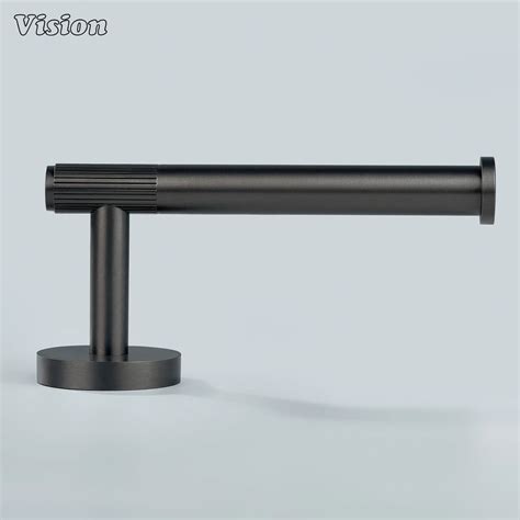 Luma Linear Knurled Brass Toilet Paper Holder - Gunmetal | Vision ...
