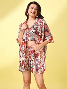 Janmantar Top Regular Shorts Co-ords Set with Jacket Price in India ...